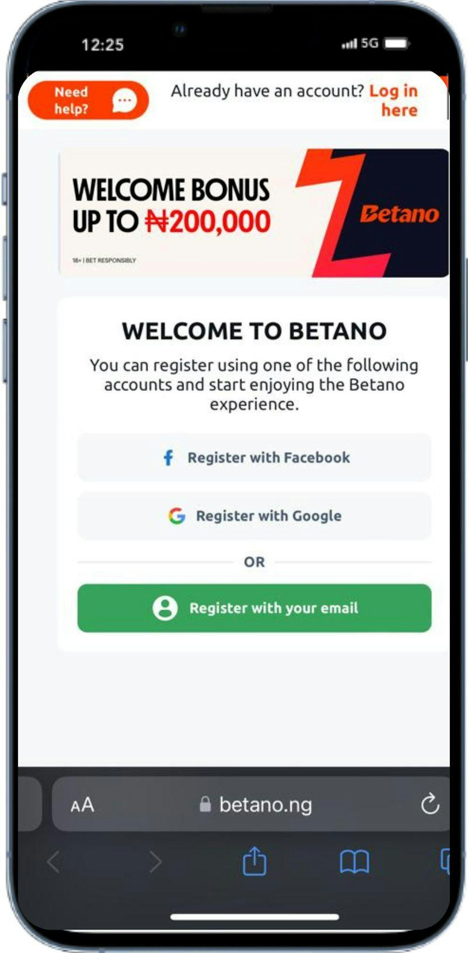 Betano registration jpeg
