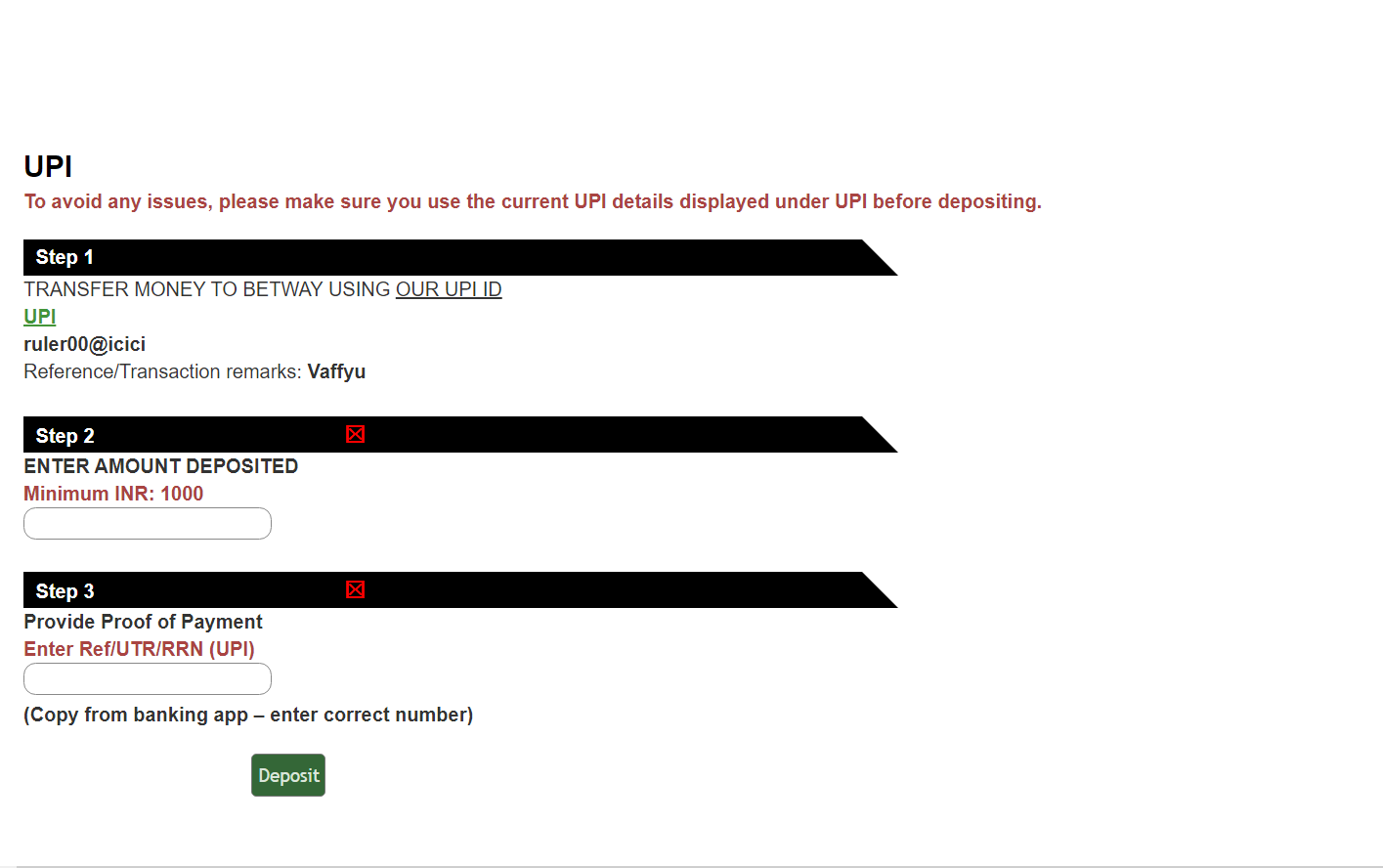 Betway deposit 3