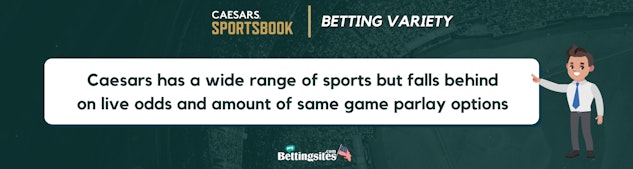 Caesars sportsbook betting variety