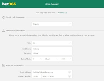 How to join Bet365 in nigeria