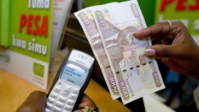 Making a deposit with m pesa