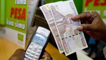 Making a deposit with m pesa