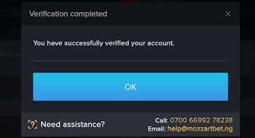 Mozzartbet verification