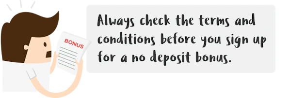 No deposit bonus terms