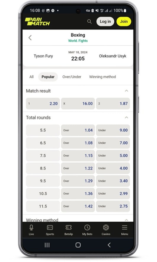 Parimatch ghana boxing betting site