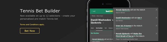 Tennis bet builder bet365