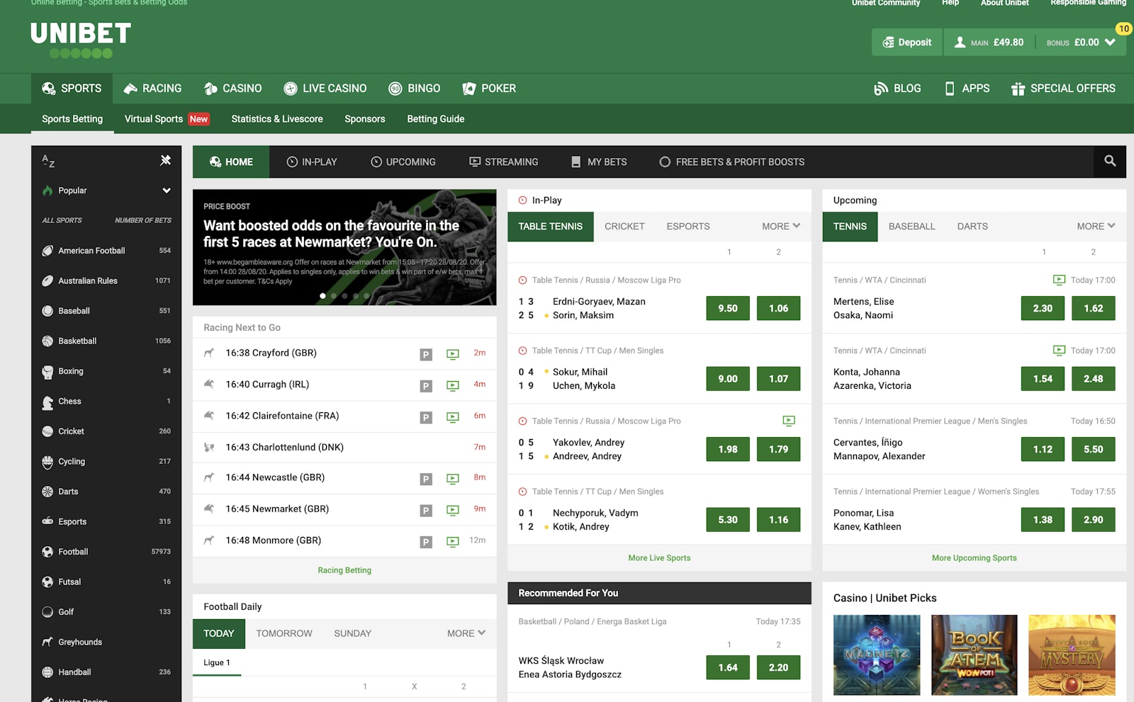 Unibet betting site uk