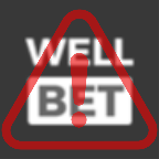 Wellbet logo square warning